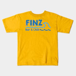 Finz Bar & Chill (Distressed) Kids T-Shirt